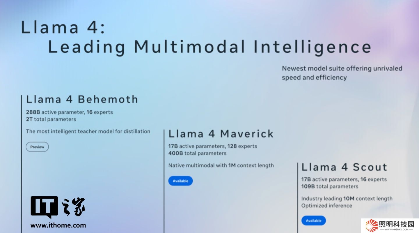 Meta 發布 Llama 4 系列 AI 模型，引入“混合專家架構”提升效率