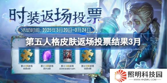 第五人格皮膚返場投票結果3月-第五人格返場皮膚有哪些